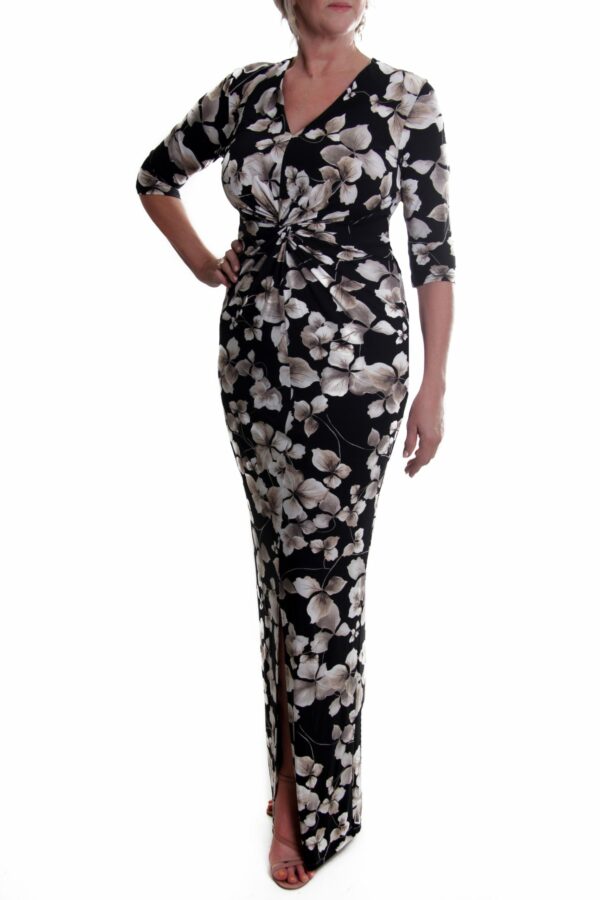 Linen Maxi Twist Front Dress main image 1